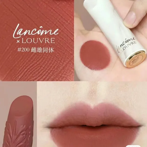 Son Lancôme X Louvre L'absolu Rouge Drama Matte 200 French Drama Màu Đỏ Nâu