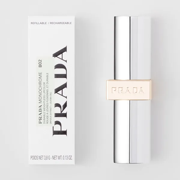Son Prada Monochrome Hyper Matte Lipstick B02 Quartz Màu Hồng Đào