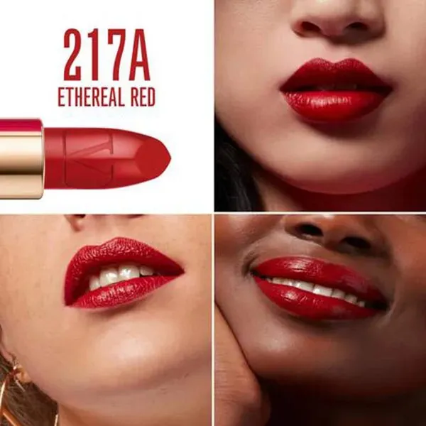 Son Rosso Valentino Refillable Lipstick 217A Ethereal Red Satin Mini Màu Đỏ Đô - Son Môi - Vua Hàng Hiệu