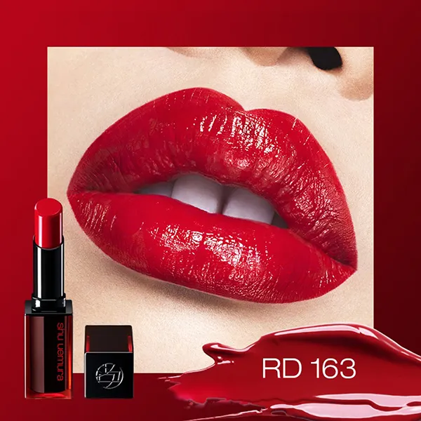 Son Shu Uemura Rouge Unlimited Amplified Lacquer RD 163 Màu Đỏ Tươi, 3g