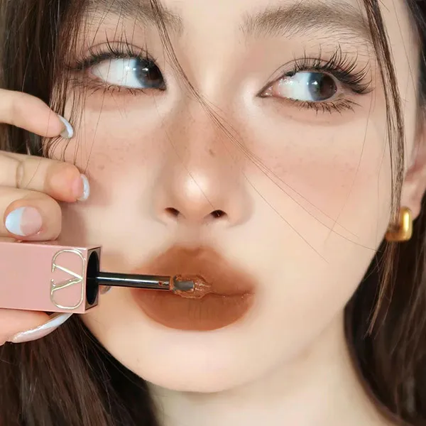 Son Valentino Liquirosso Lip & Blush 77A Nude In Roma Màu Cam Nâu Tây