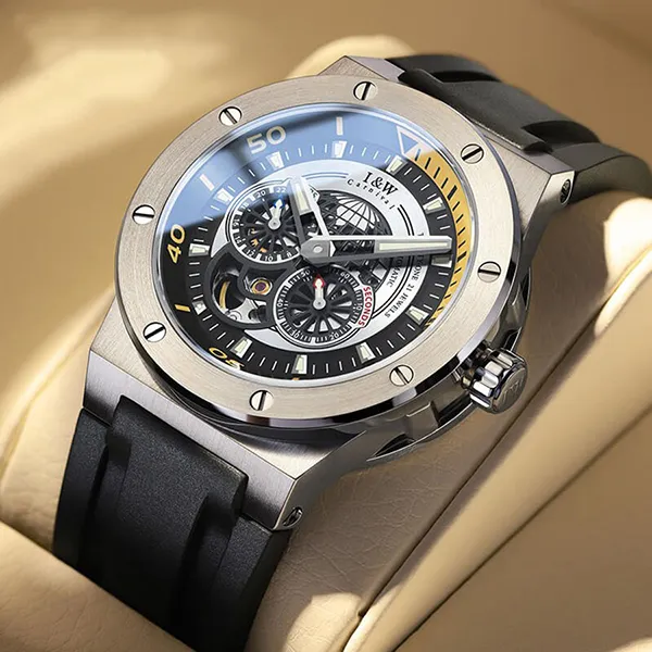 Đồng Hồ Nam I&W Carnival IW619G-DS (IW619G5) Automatic Màu Bạc Đen