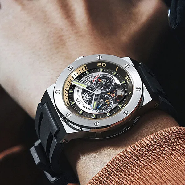 Đồng Hồ Nam I&W Carnival IW619G-DS (IW619G5) Automatic Màu Bạc Đen