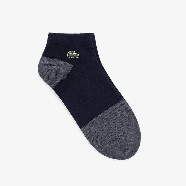 Tất Nam Lacoste Men's Color Block Ankle Socks RA676E-54G 166 Màu Xanh Xám