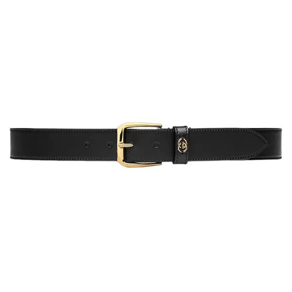 Thắt Lưng Nam Gucci Belt With Square Buckle And Interlocking G 673921 AP00G 1000 Màu Đen Size 100