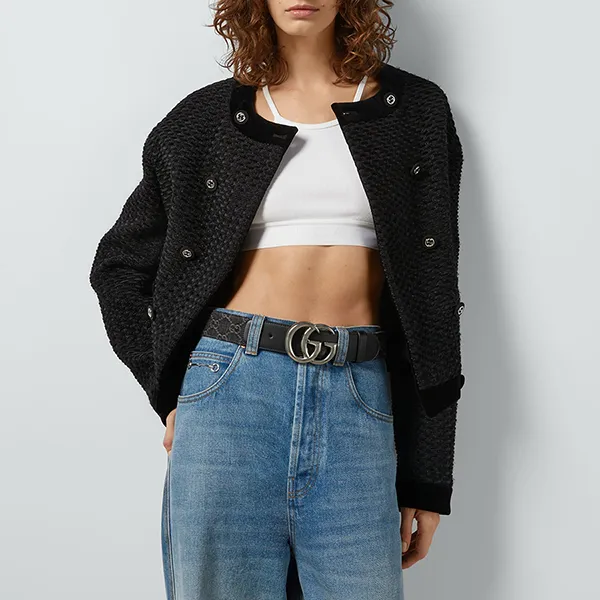 Thắt Lưng Gucci GG Marmont Wide Belt 400593FAC2F8450 Màu Đen Size 90 - Thắt lưng - Vua Hàng Hiệu