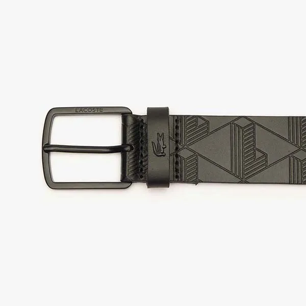 Thắt Lưng Nam Lacoste Monogram Leather Belt RC4093 000 Màu Đen Size 100 - Thắt lưng - Vua Hàng Hiệu