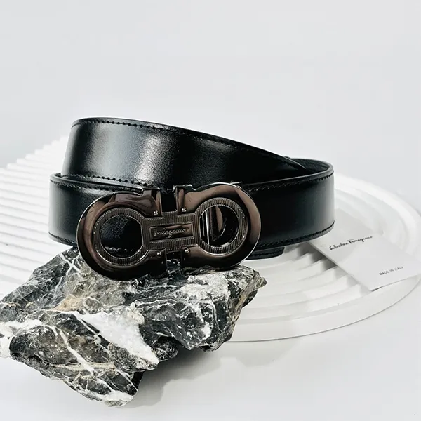 Thắt Lưng Nam Salvatore Ferragamo Silver Logo In Brown Leather Reversible Belt 670128 0752677 Màu Đen Nâu Size 105 - Thắt lưng - Vua Hàng Hiệu