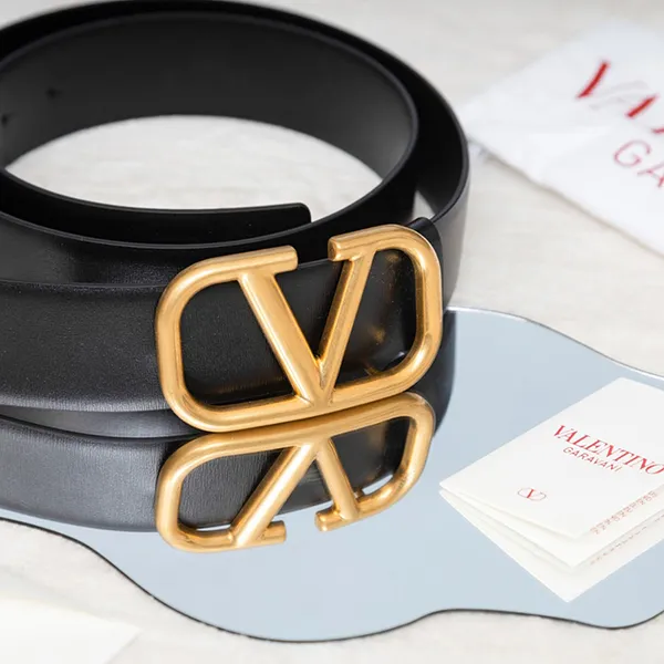 Thắt Lưng Nam Valentino Black Leather With V Logo Belt 3Y2T0Q87ECU 0NO Màu Đen Size 90 - Thắt lưng - Vua Hàng Hiệu