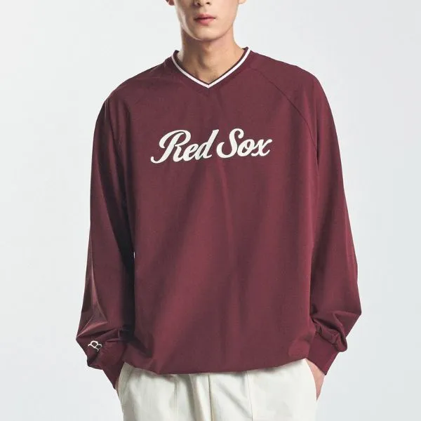Áo Nỉ Sweater MLB Sportive Varsity Woven to Man Boston Red Sox Sweatshirt 3AMTV0544-43BDS Màu Đỏ - Thời trang - Vua Hàng Hiệu
