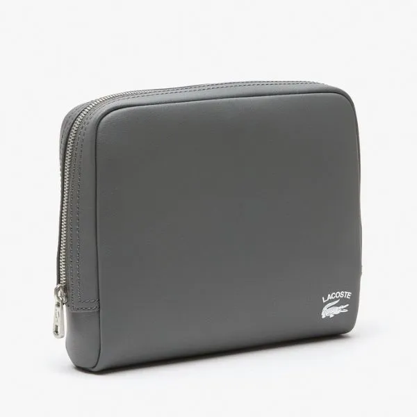 Túi Cầm Tay Nam Lacoste Men's Toiletry Bag NH4013PN J37 Màu Xám Đen - Túi xách - Vua Hàng Hiệu