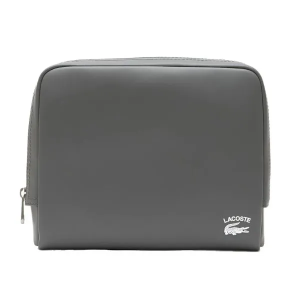 Túi Cầm Tay Nam Lacoste Men's Toiletry Bag NH4013PN J37 Màu Xám Đen - Túi xách - Vua Hàng Hiệu