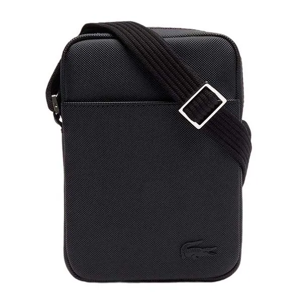 Túi Đeo Chéo Nam Lacoste Classic Petit Piqué Zip Bag NH2340HC 000 Màu Đen