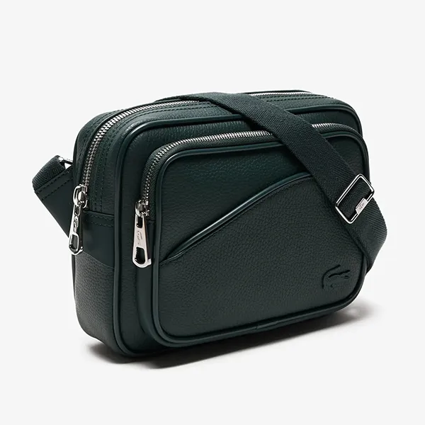 Túi Đeo Chéo Nam Lacoste Angy Grain Leather NH4561GY B43 Màu Xanh Đậm