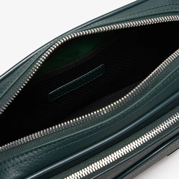 Túi Đeo Chéo Nam Lacoste Angy Grain Leather NH4561GY B43 Màu Xanh Đậm