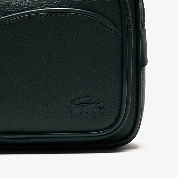 Túi Đeo Chéo Nam Lacoste Angy Grain Leather NH4561GY B43 Màu Xanh Đậm