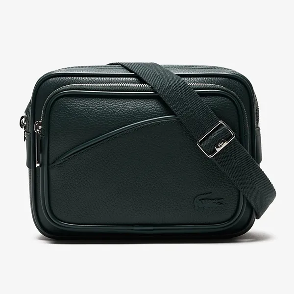 Túi Đeo Chéo Nam Lacoste Angy Grain Leather NH4561GY B43 Màu Xanh Đậm