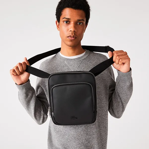 Túi Đeo Chéo Nam Lacoste Classic Music Club NH3284 Black Màu Đen