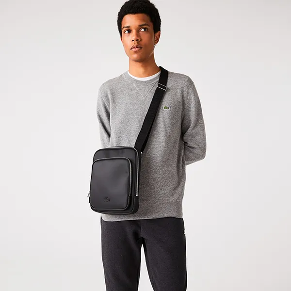 Túi Đeo Chéo Nam Lacoste Classic Music Club NH3284 Black Màu Đen
