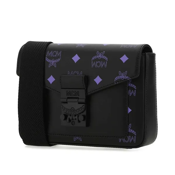 Túi Đeo Chéo Nữ MCM Color Splash Logo Crossbody MMRBASX05 U4 Màu Đen - Túi xách - Vua Hàng Hiệu