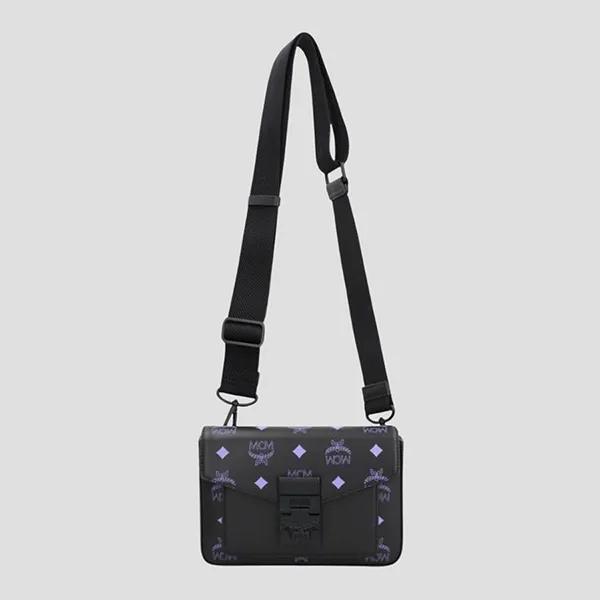 Túi Đeo Chéo Nữ MCM Color Splash Logo Crossbody MMRBASX05 U4 Màu Đen - Túi xách - Vua Hàng Hiệu