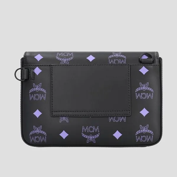 Túi Đeo Chéo Nữ MCM Color Splash Logo Crossbody MMRBASX05 U4 Màu Đen - Túi xách - Vua Hàng Hiệu