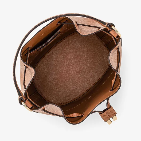 Túi Đeo Chéo Nữ Michael Kors MK Reed Belted Bucket Shoulder Medium 35F4G6RM2A714 Màu Nâu