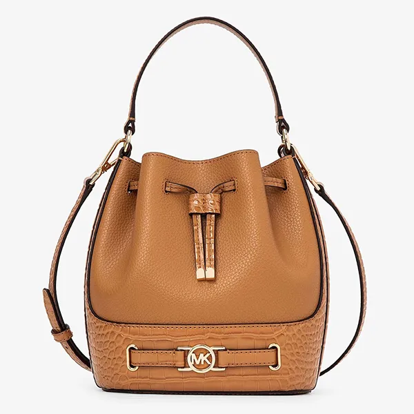 Túi Đeo Chéo Nữ Michael Kors MK Reed Belted Bucket Shoulder Medium 35F4G6RM2A714 Màu Nâu