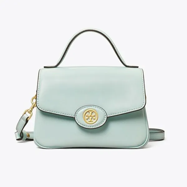Túi Đeo Chéo Nữ Tory Burch Robinson Spazzolato Top Handle Shoulder Bag Màu Xanh Mint - Túi xách - Vua Hàng Hiệu