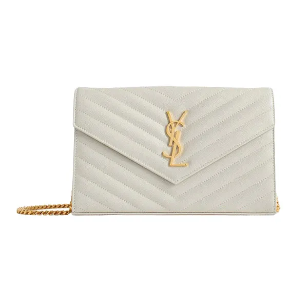 Túi Đeo Chéo Nữ Yves Saint Laurent YSL In White Leather 377828 BOW01 9207 Màu Trắng - Túi xách - Vua Hàng Hiệu