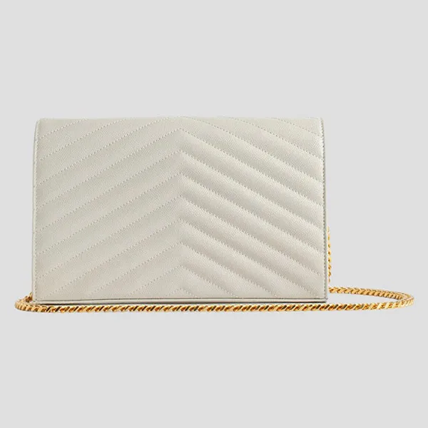 Túi Đeo Chéo Nữ Yves Saint Laurent YSL In White Leather 377828 BOW01 9207 Màu Trắng - Túi xách - Vua Hàng Hiệu