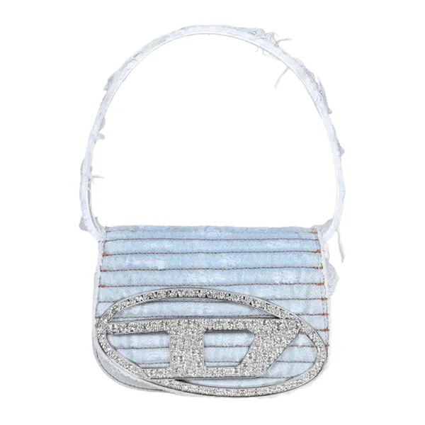 Túi Đeo Vai Nữ Diesel 1DR Shoulder Bag Light Blue Denim X08396 P5471 H0918 Màu Xanh Blue - Túi xách - Vua Hàng Hiệu