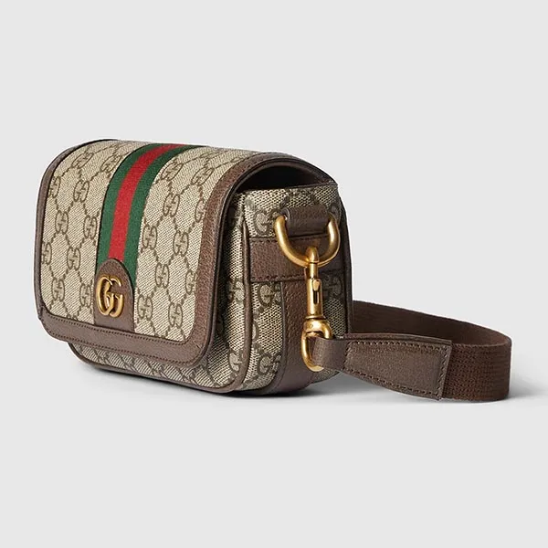 Túi Đeo Vai Gucci Ophidia Super Mini Shoulder Bag 795466 FABIA 9741 Màu Nâu Be - Túi xách - Vua Hàng Hiệu