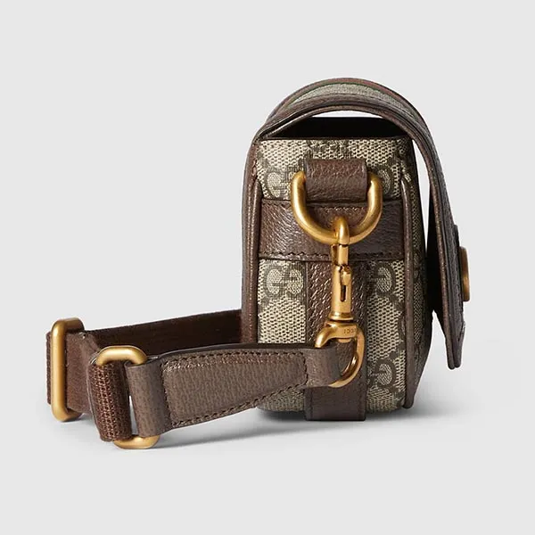 Túi Đeo Vai Gucci Ophidia Super Mini Shoulder Bag 795466 FABIA 9741 Màu Nâu Be - Túi xách - Vua Hàng Hiệu