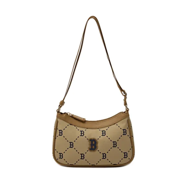Túi Đeo Vai Nữ MLB Monogram Boston Shoulder Bag 7ACRMD15N Màu Nâu