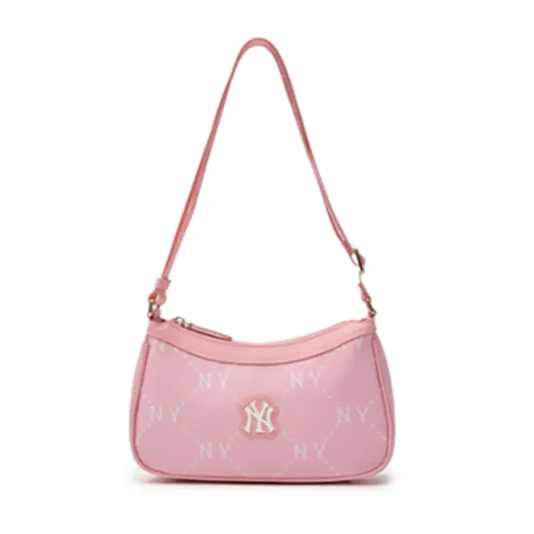 Túi Đeo Vai Nữ MLB Monogram NY Yankees Shoulder Bag 7ACRMD15N Màu Hồng