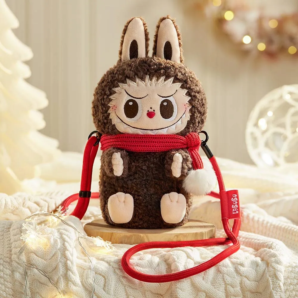 Túi Đeo Vai Nữ Pop Mart The Monsters Classic Series-Plush Doll Shoulder Bag Màu Nâu