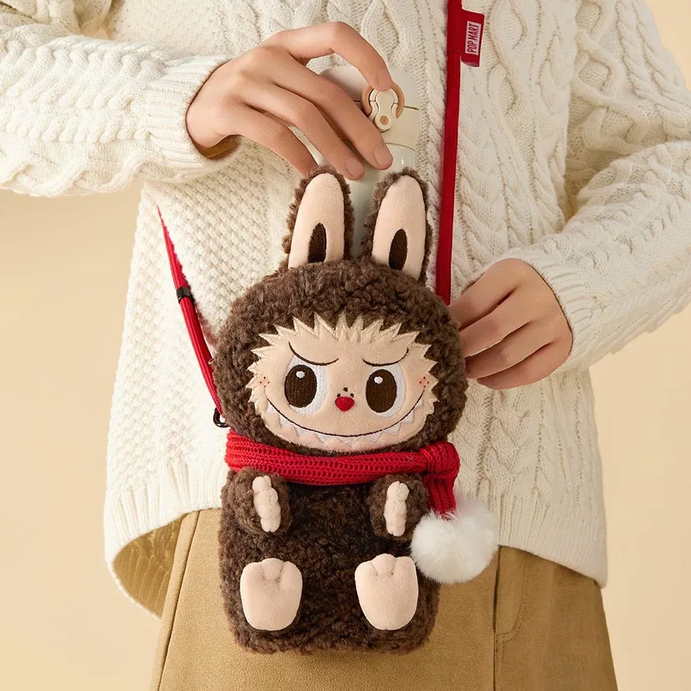 Túi Đeo Vai Nữ Pop Mart The Monsters Classic Series-Plush Doll Shoulder Bag Màu Nâu