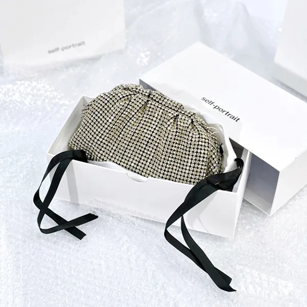 Túi Đeo Vai Nữ Self-Portrait Champagne Diamante SS24-307-CH Màu Bạc - Túi xách - Vua Hàng Hiệu