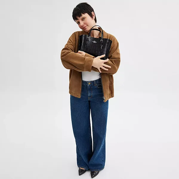 Túi Tote Nữ Coach Mollie Tote Bag 25 CW017 Màu Đen - Túi xách - Vua Hàng Hiệu
