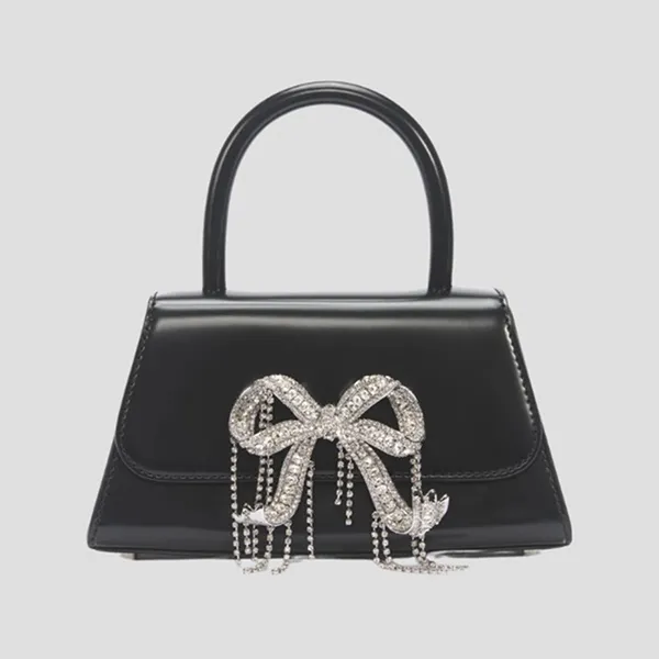 Túi Xách Tay Nữ Self-Potrait In Black Leather RS24-316-B Black Màu Đen