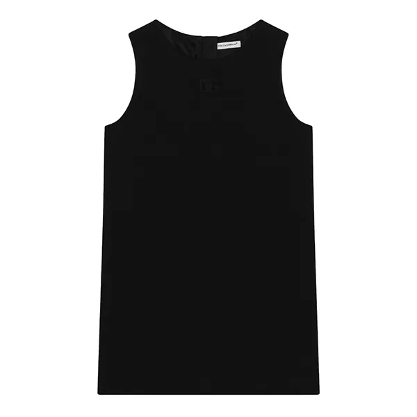 Váy Dolce & Gabbana Black With Logo Embroidered L53DF1 G7M4Q N0000 Màu Đen Size 14Y - Thời trang - Vua Hàng Hiệu