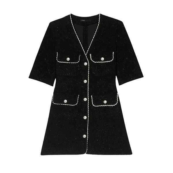 Váy Nữ Maje In Black MFPR003282 Màu Đen Size 40 - Thời trang - Vua Hàng Hiệu