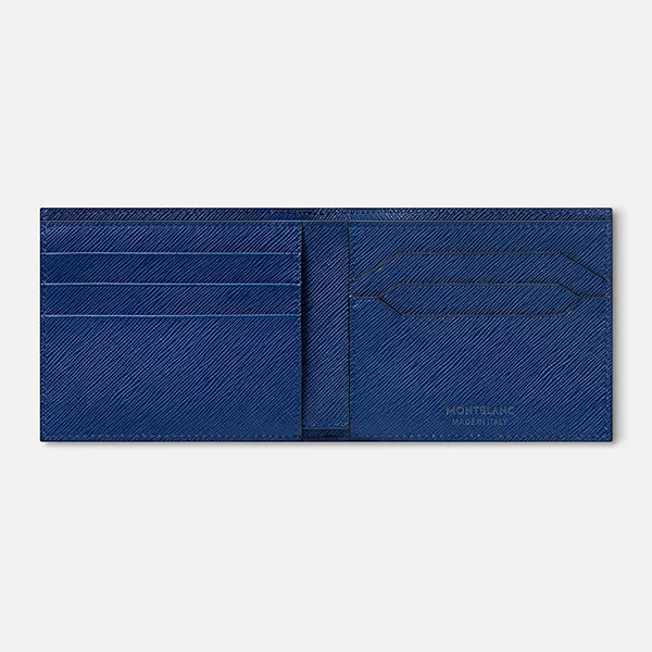Ví Montblanc Sartorial Wallet 6CC MB130812 Màu Xanh Blue N-MS
