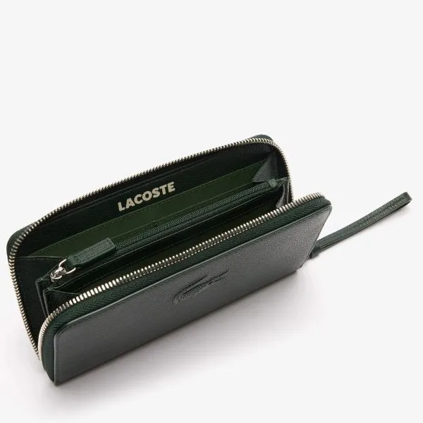 Ví Nữ Lacoste City Court Grain Leather Billfold NF4508IE B43 Màu Xanh Lá
