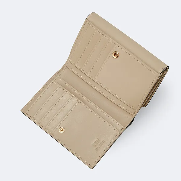 Ví Nữ Lyn Betty Semi Short Wallet LL24FWF034 Màu Beige