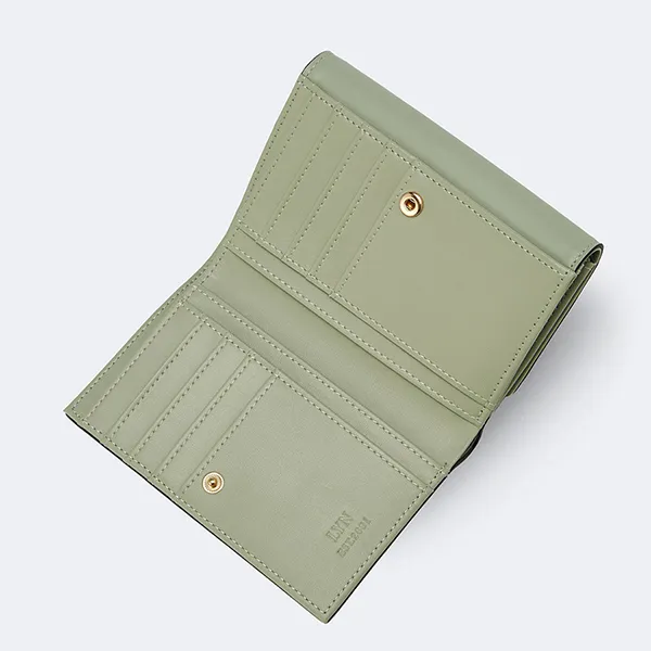 Ví Nữ Lyn Betty Semi Short Wallet LL24FWF034 Màu Xanh Green