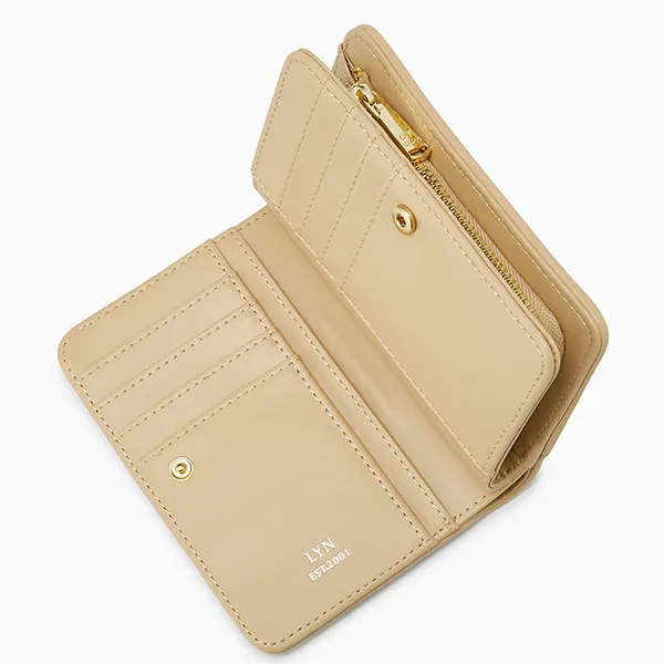 Ví Nữ Lyn Camille Quilted Short Wallet LL24FWF062 Màu Beige