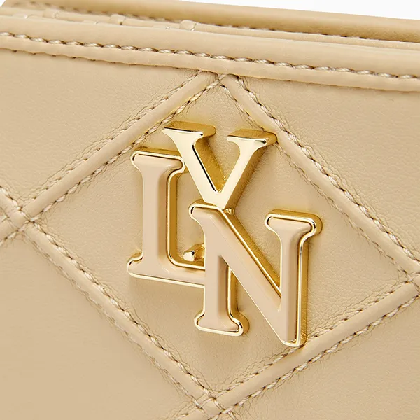 Ví Nữ Lyn Camille Quilted Short Wallet LL24FWF062 Màu Beige