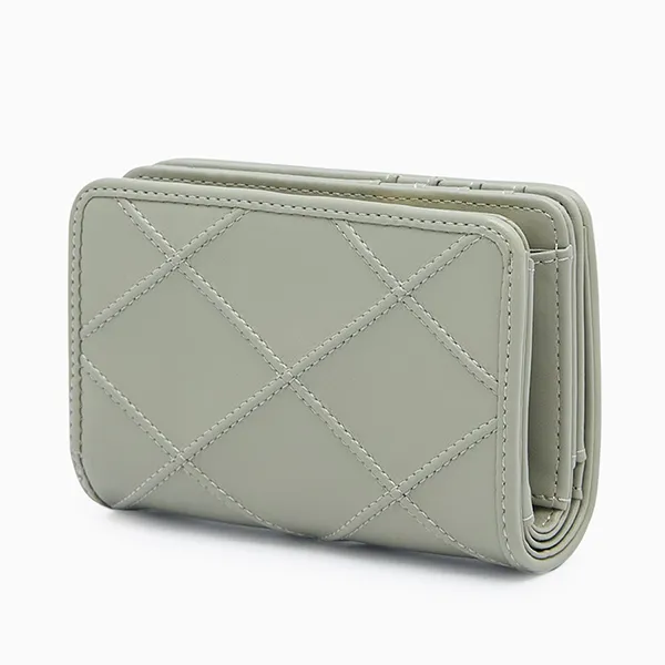 Ví Nữ Lyn Camille Quilted Short Wallet LL24FWF062 Màu Xanh Green